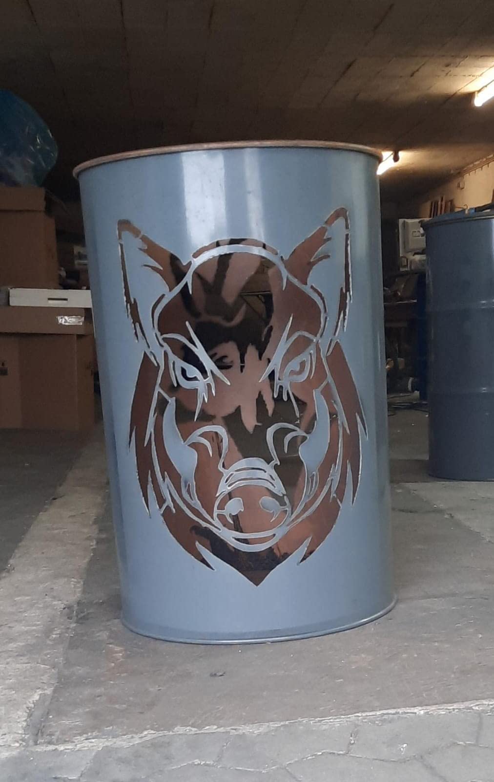 Citerne Phénix XL avec motif de cheval et lion pour rangement extérieur