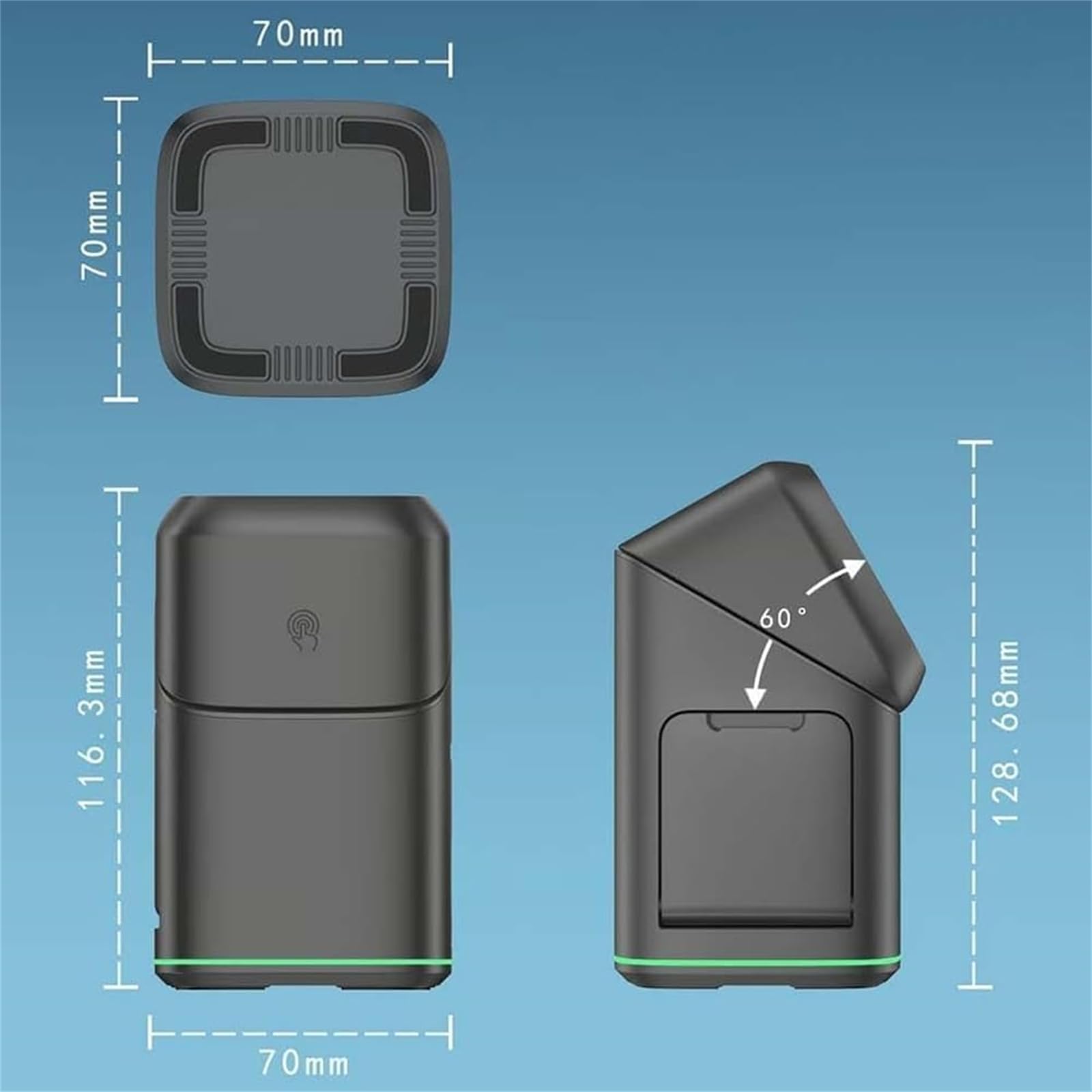 Subsistenceed Chargeur sans fil 3 en 1, station de charge tactile multi-appareils de subsistance, charge multi-appareils sans fil tactile (noir)