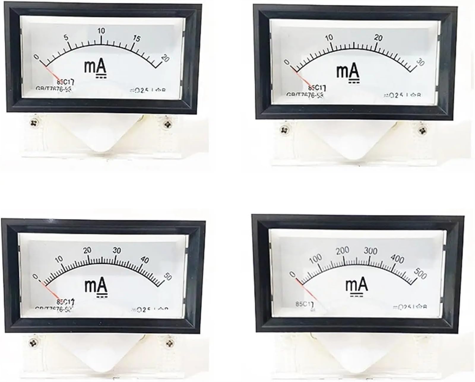 Ampèremètre de tableau CC 85C17 indicateur analogique de courant 0-1mA