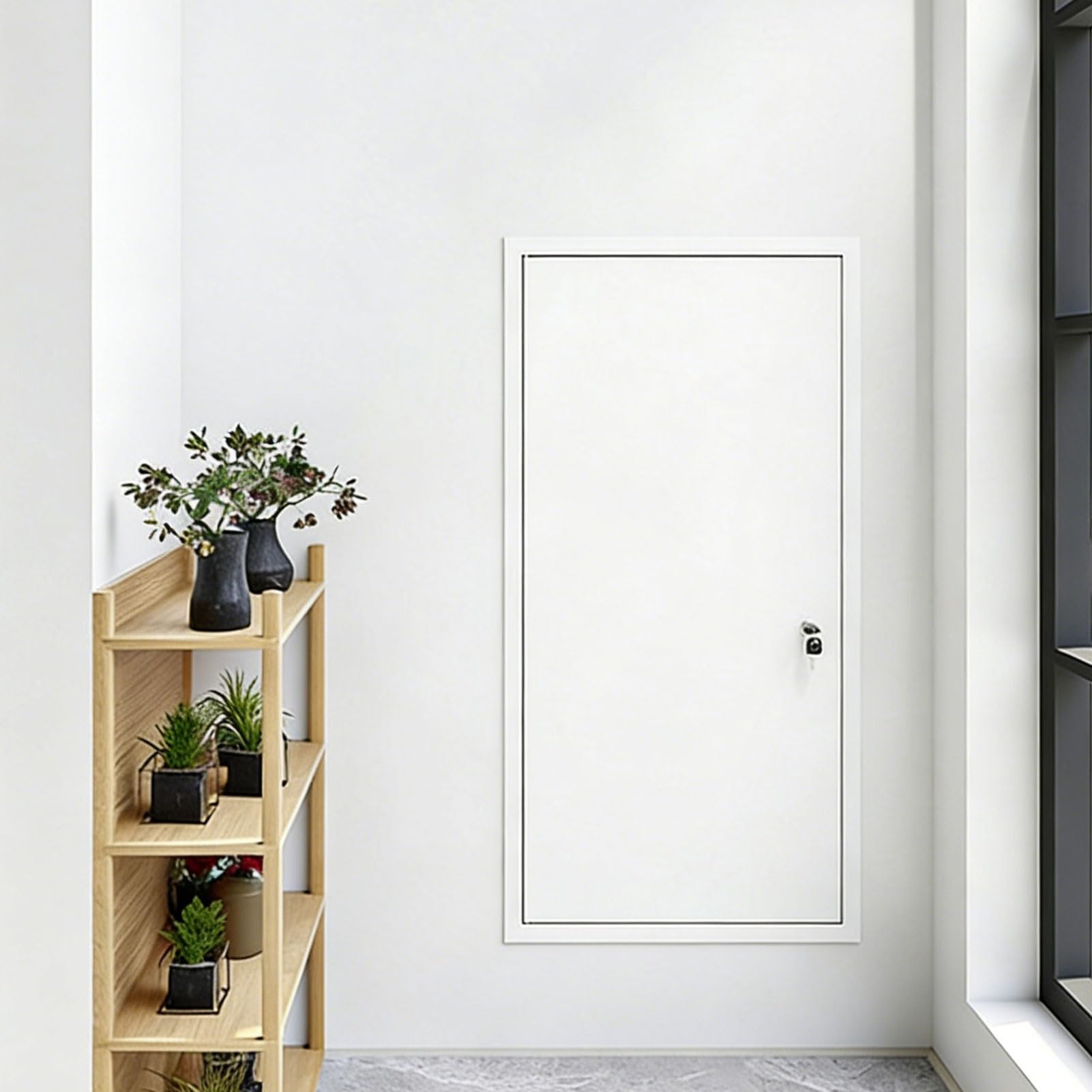 Sxbhdm One Color Aluminum Access Panel With Lock/Keys, Inspection Door Revision Hatch Flap For Gas Water Electricity, Service Door Fuse Box Cover Cabinet, Attic Access Doors For Wall(20X32in/51X81cm)