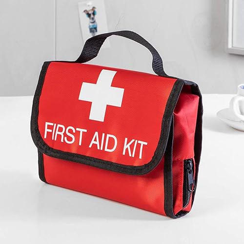 Miniatura 5 de Bolsa de primeros auxilios, botiquín de primeros auxilios, bolsa de almacenamiento médico vacía, bolsa roja para traumatismos para primeros auxilios