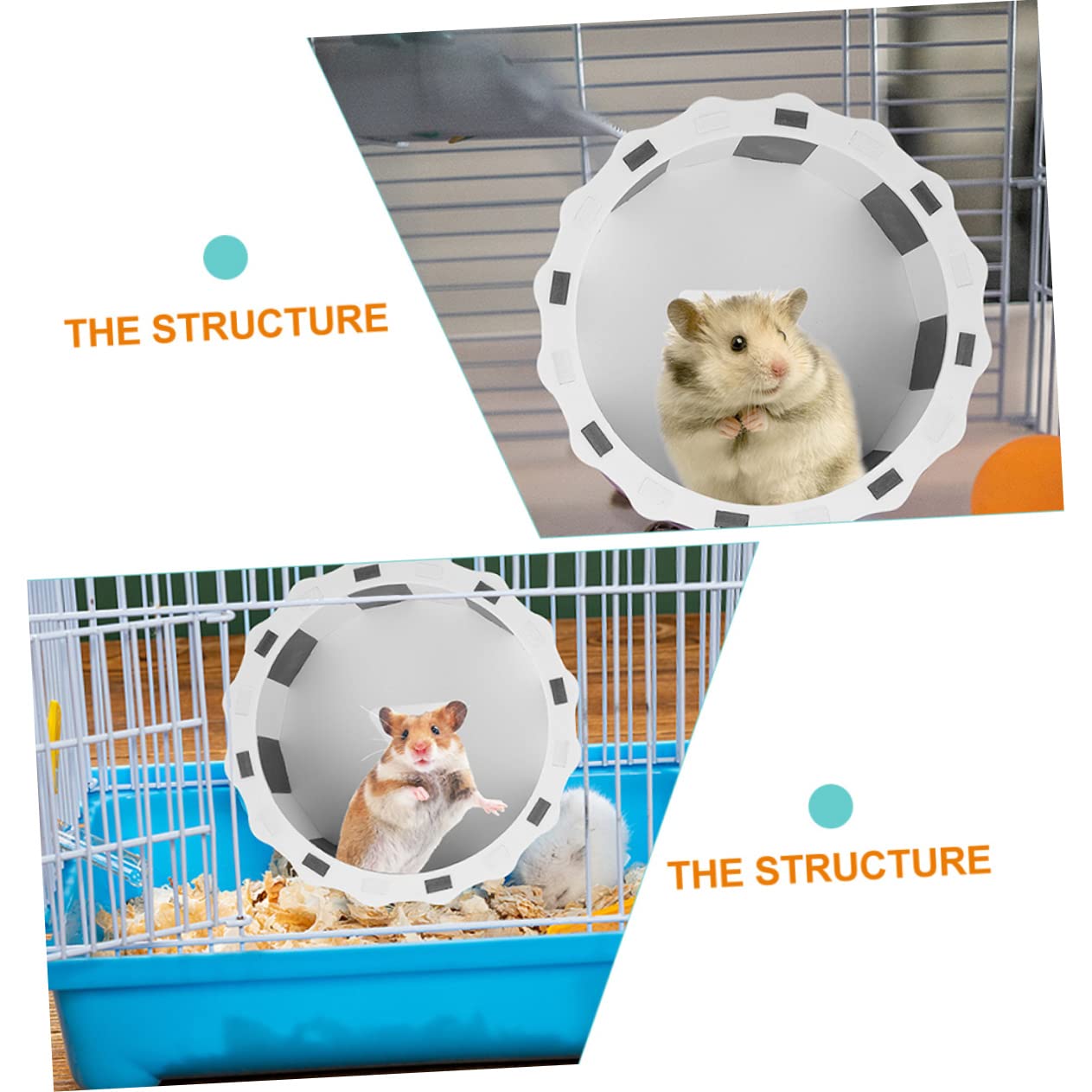 POPETPOP Hamster Exercise Wheel Silent Design Running for Hamsters and Pets Cage Accessory to Boredom and Enhance Nighttime Fun