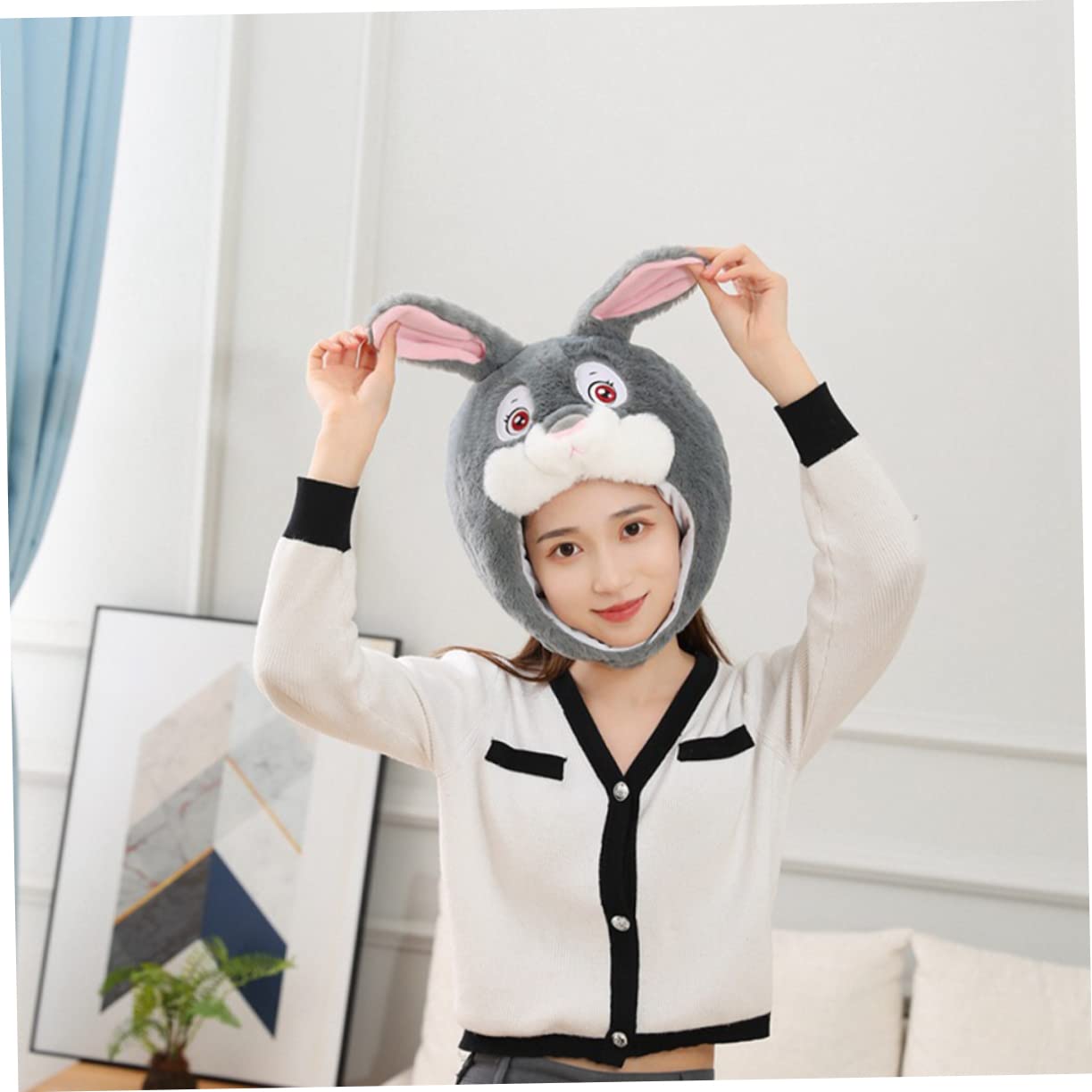 HEMOTON 2 Piezas De Disfraz Con Orejas Encantadoras Divertido Gorro De Fiesta De Conejo Para Mujeres Hombres Niños Y Niñas