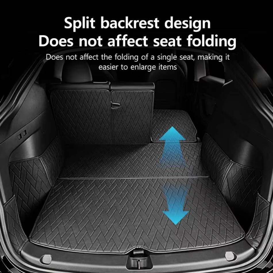Tapis de protection de coffre pour Tesla Model Y Juniper en cuir imperméable