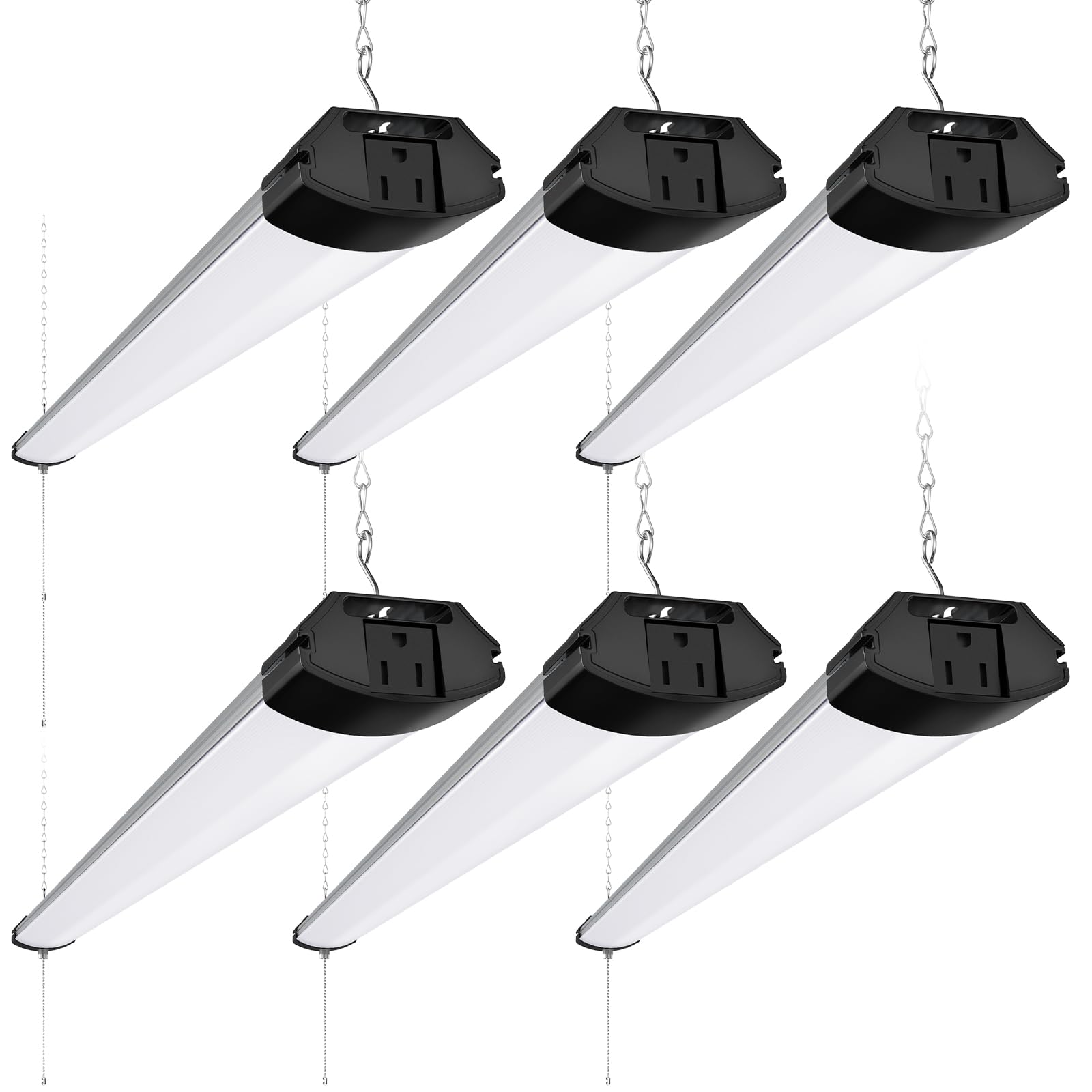 Barrina BS84 LED Shop Lights 4FT for Workshop, 84W 10000LM 6500K, 6 Packs