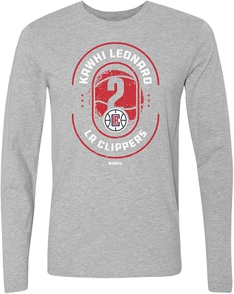 500 LEVEL Kawhi Leonard Los Angeles Clippers Long Sleeve Shirt - Kawhi Leonard Los Angeles Clippers Imprint WHT
