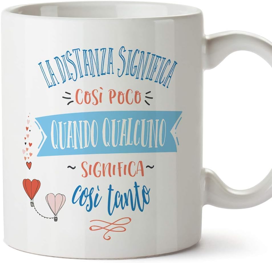 Tazza In Ceramica 'TEA-AMO' 330ml - Regalo Divertente Per San Valentino, Fidanzati, Marito O Moglie - Foto 6