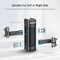 Vista 2 de NEEWER Agarre de mango lateral compatible con jaula de cámara SmallRig NEEWER para cámara, soporte ligero de mango de cámara con tornillos dobles