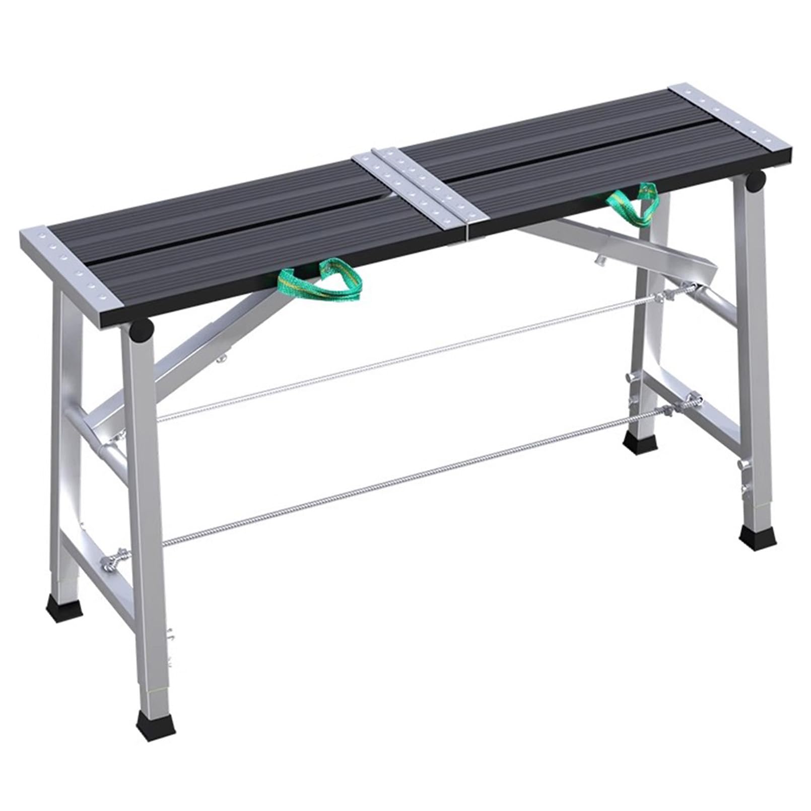 Escalera plegable de aluminio con asas portátiles para reparación de vehículos