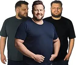Kit 3 Camisetas Plus Size Masculina Camisas Lisa G1 G2 G3 G4