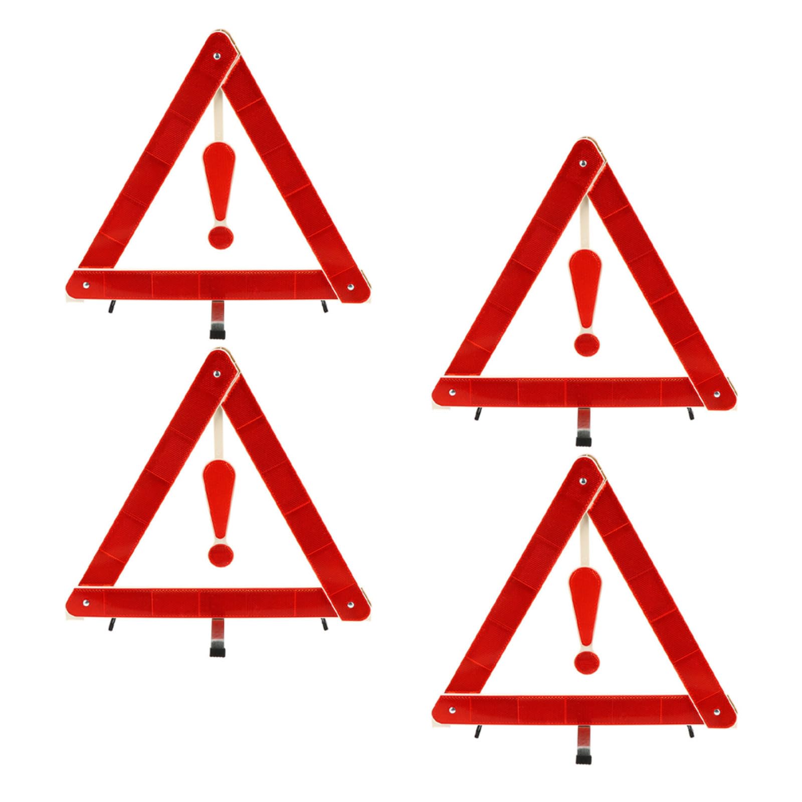 Homoyoyo 4pezzi Triangolo Di Avvertimento Auto Segnale Avvertimento Sicurezza Stradale Auto Compatto e Resistente