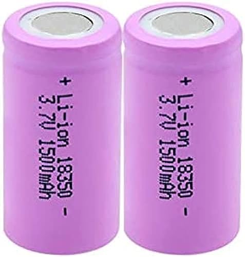 HOBLER Batería De Polímero De Litio 18350 1500mah 3,7 V, Recargable De Alto Drenaje 10a para Reproductor De Mp3, Control Remoto, Faro, Cámara,
