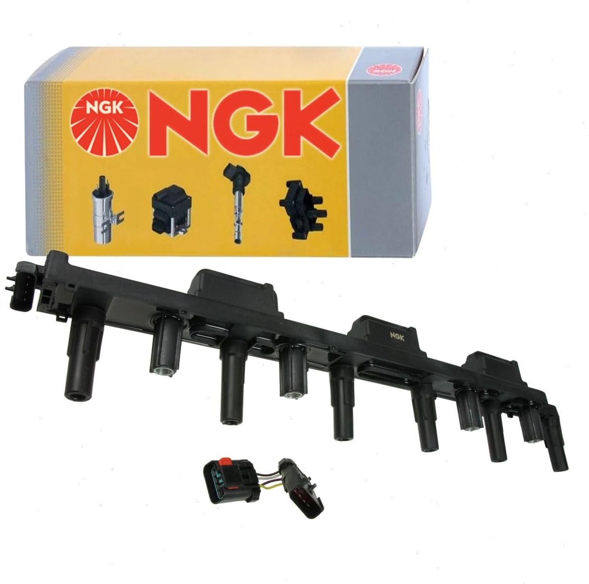 NGK Ignition Coil compatible with Jeep Grand Cherokee 4.0L L6 1999-2004