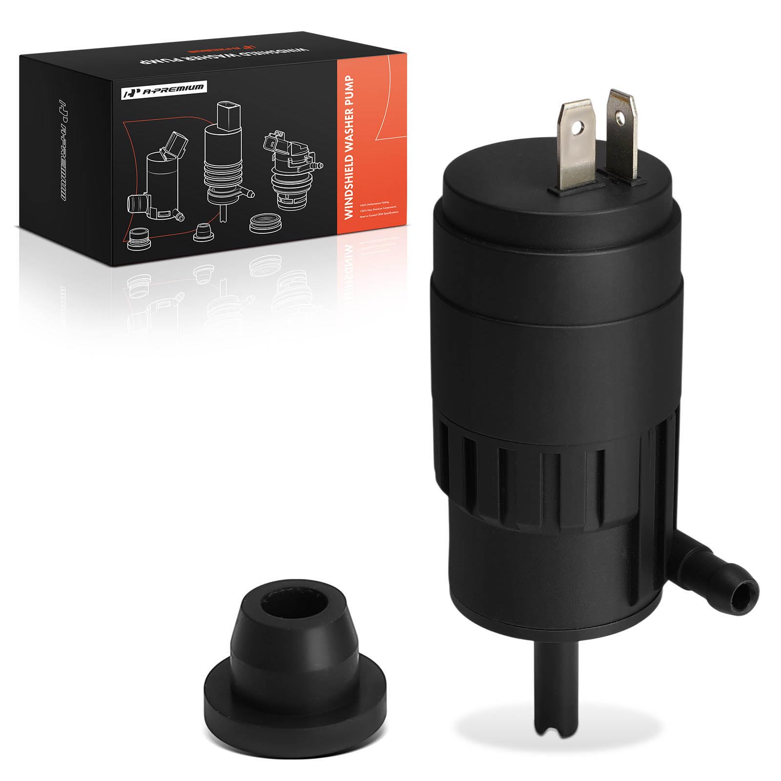 A-Premium Windshield Washer Pump Compatible with 1986-2019 Peterbilt conventional 370 series, 330 & 335