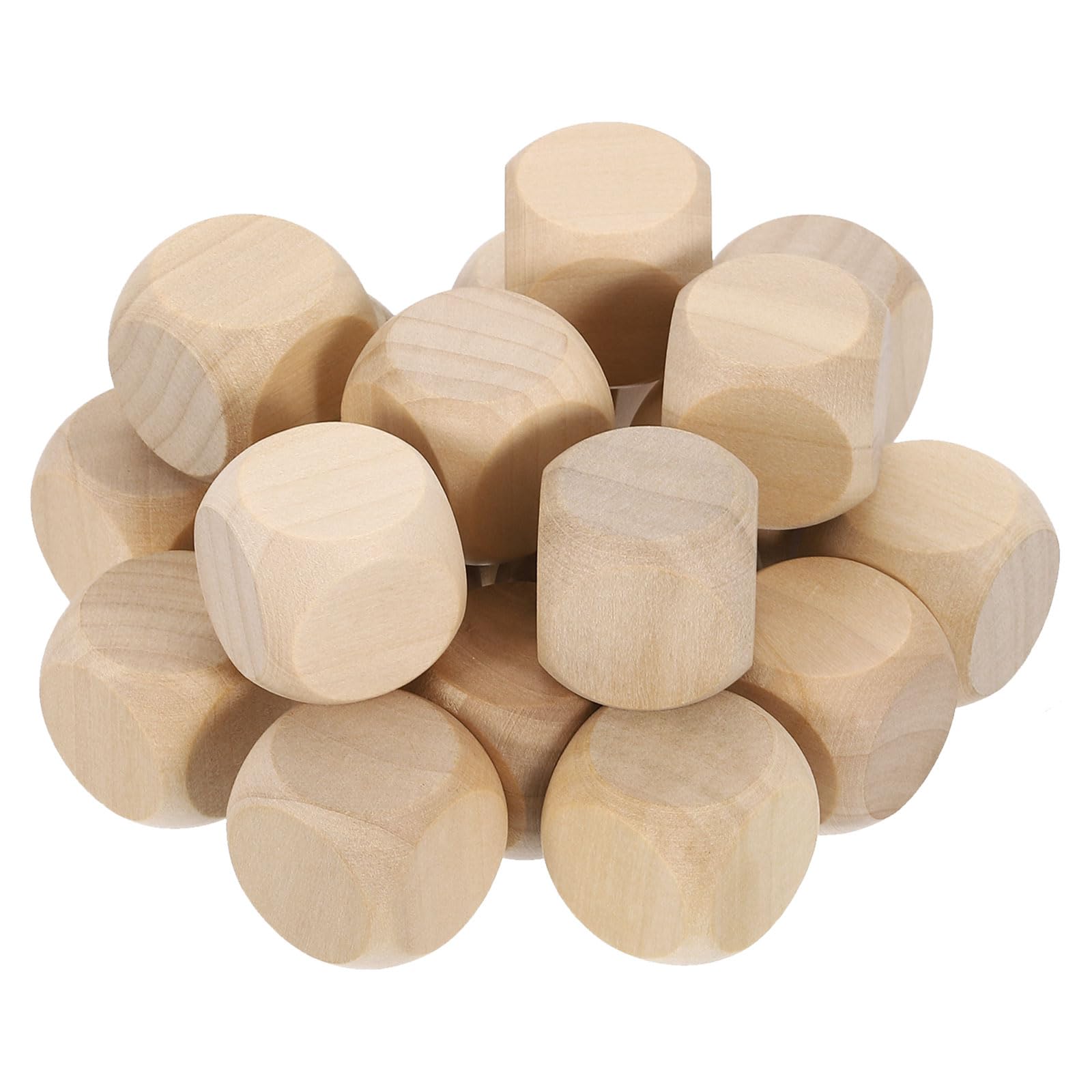 Dés vierges en bois brut 25 mm uxcell cube loisir créatif support à peindre x20