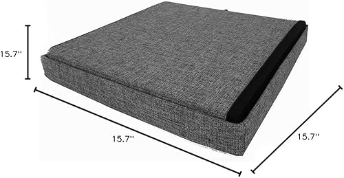 Miniatura 16 de Seville Classics Reposapiés otomano de tela acolchada, asiento acolchado para dormitorio, dormitorio, loft, sala de estar, entrada, pasillo, Azul