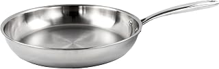 NERTHUS FIH 1580 Sartén de Acero Inoxidable 3 Capas Base Full Induction, sin antiadherente, compatible con todo tipo de cocinas, profesional y duradera
