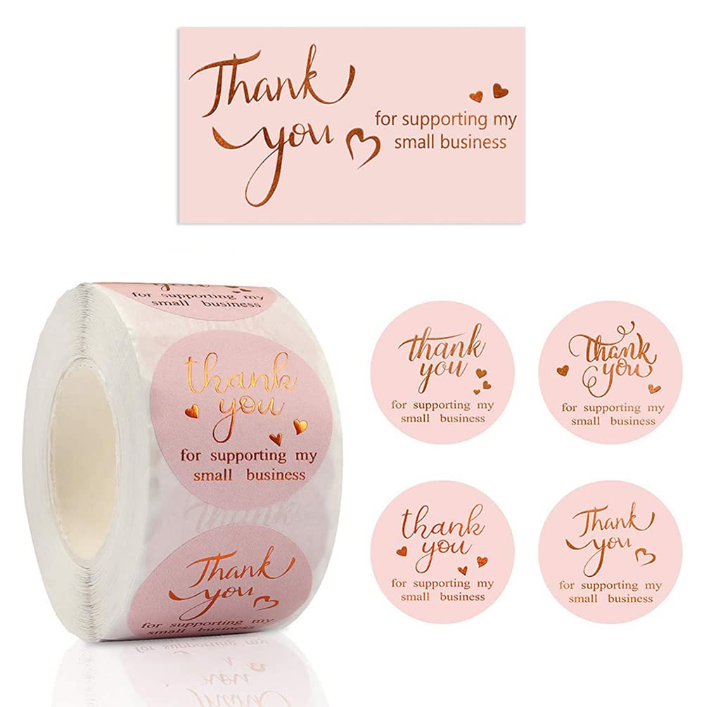 Étiquettes Adhesive Merci Autocollants Ronde Stickers Pour Emballage Cadeau Autocollants