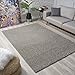 Impression Wohnzimmerteppich - Hochwertiger Öko-Tex zertifizierter Flächenteppich - Solid Color Teppich  Hellgrau - Größe 80x150