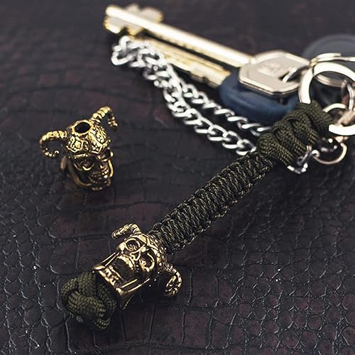 Miniatura 7 de Cuentas de cuerda de paracaídas hechas a mano, dijes de accesorios dorados antiguos para colgante, hebilla, cordón, cremallera, pulseras de