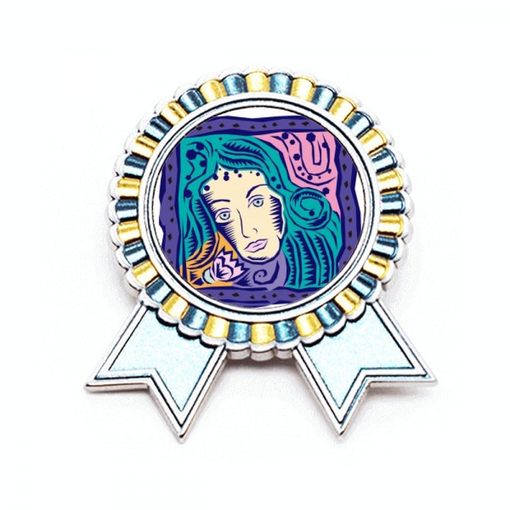 Broche constellation Vierge badge en métal gravé de haute précision