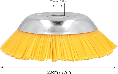Miniatura 3 de TOPINCN Cepillo de rueda de nailon de 0.984 in, recortadora de alta dureza, cepillo giratorio para malas hierbas, nudo de torsión, alambre de acero,