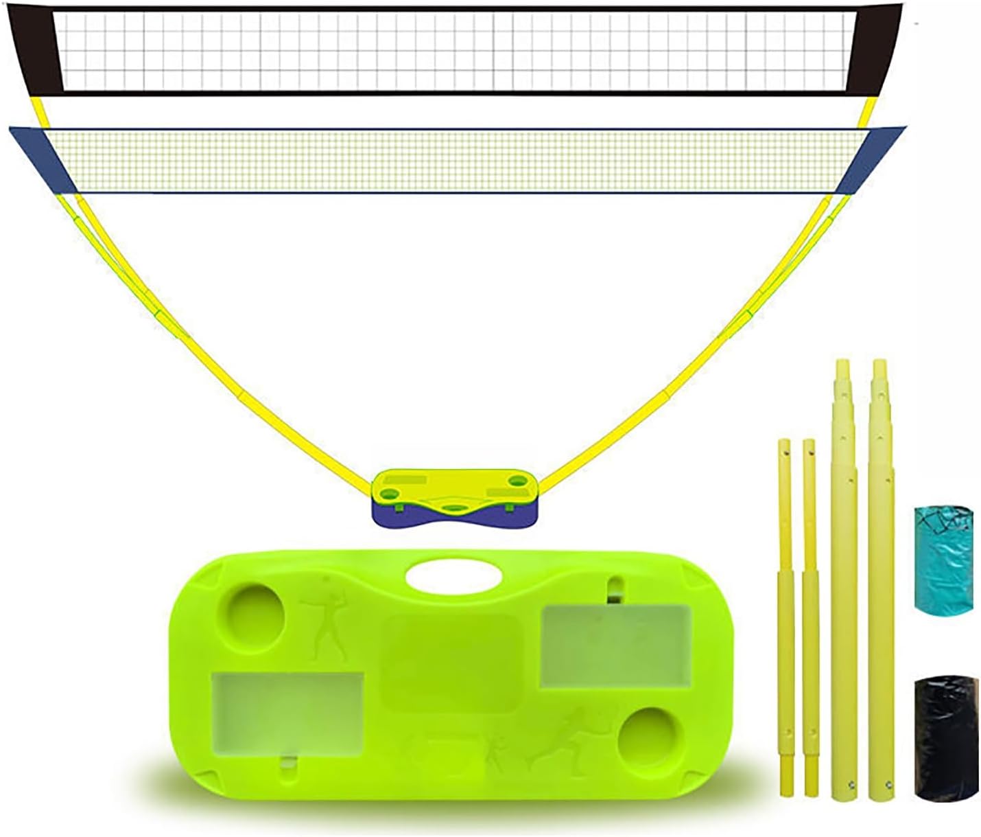 Portable Badminton Volleyball Net Set 2 in1, Volleyball Net Stand with Base, Outdoor Volleybal Net Training Stands, for Kids, Adults,Outdoor & Indoor