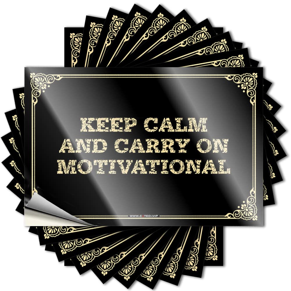 Decal Gifts Easy Apply | Keep Calm and Carry On Motivational Encouraging Bumper Peel and Stick(8X12CM)