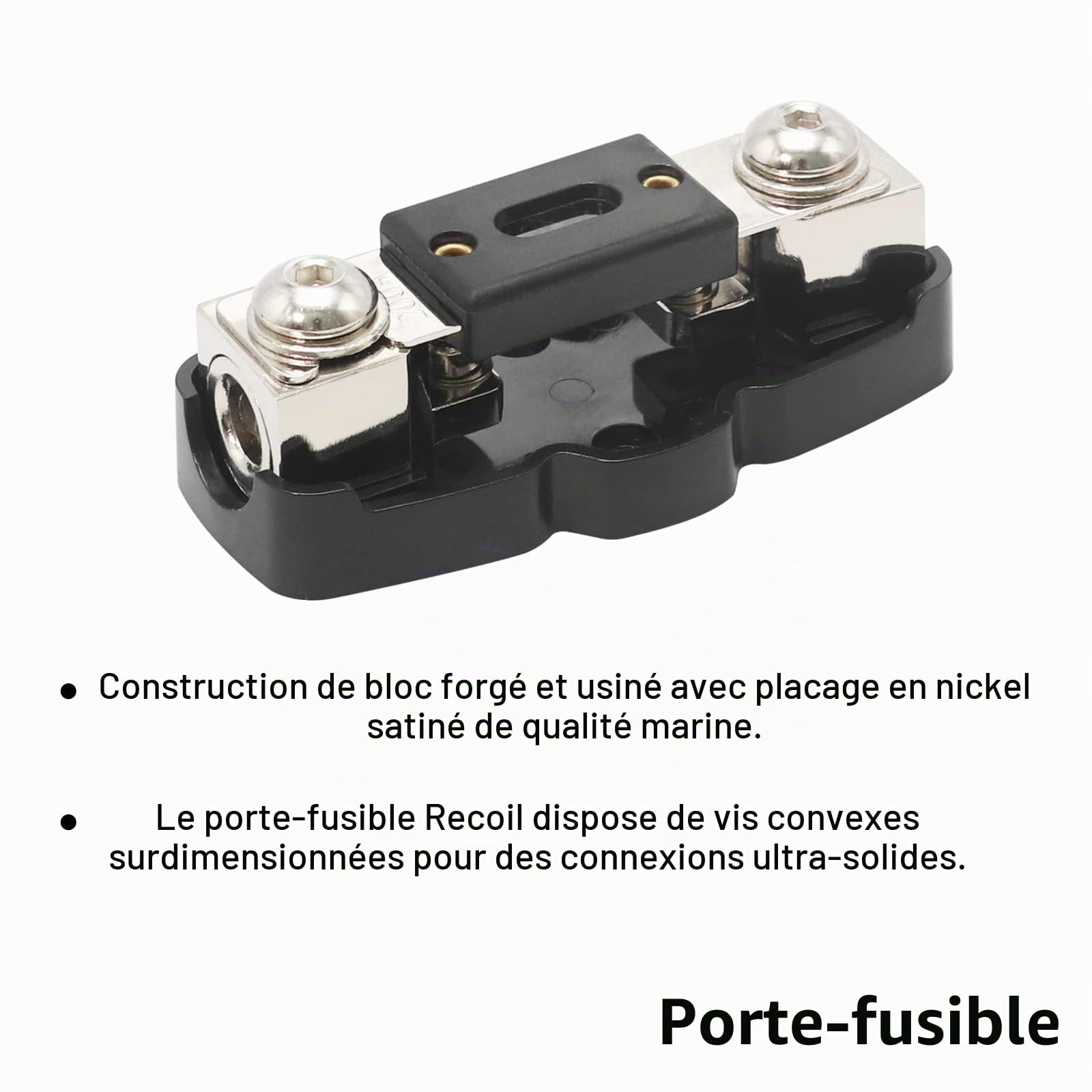 RECOIL RCK-8 Kit de Câblage Complet Amplificateur Voiture 8 AWG (10mm²) – Câble Audio RCA OFC + Alimentation CCA, Kit Câbles pour Ampli Basses, Compatible La Plupart des Voitures