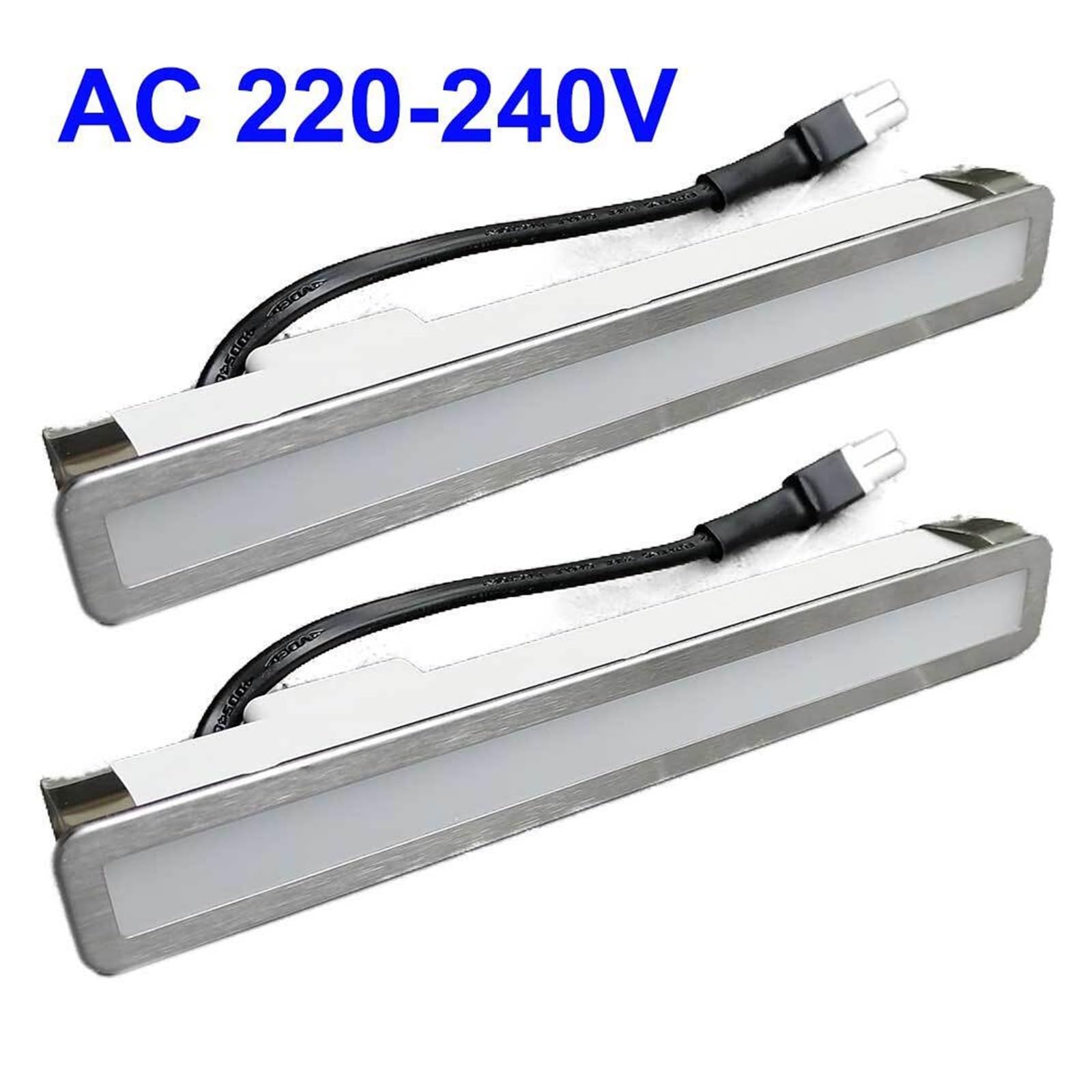 Generisch 2er-Pack 170-mm-Lichtleiste for Herde, 220–240 V, 1,5 W, rechteckig, integrierte Rauchabzugsleuchte for die Küche, Herdventilator, Ventilator, Licht(White 6000K)