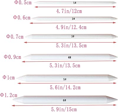 20PCS Blending Stumps And Tortillions Paper Art Blenders With Pencil - View #10
