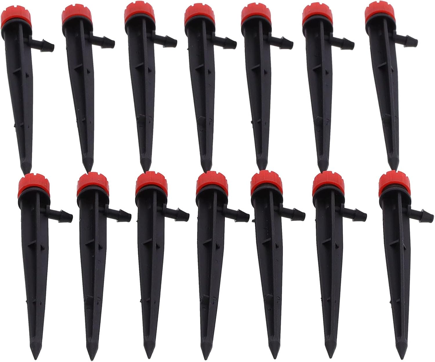 200PCS Adjustable Irrigation Drippers, 360 Degree 8 Hole Drip Emitters for Precise Watering, Durable Plastic Material, Easy Installation, Ideal for Gardens, Farms, Lawns, Greenhou