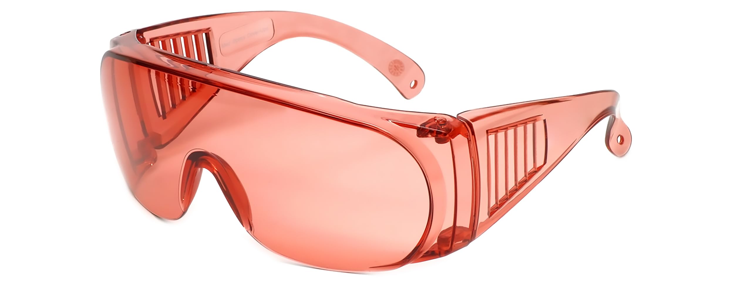 Calabria 1003 FL41 Rosa Überzieh-Schutzbrille zum Überziehen von Korrekturbrillen, Migränebrille FL-41, Brille gegen Lichtempfindlichkeit, Damen und Herren, für drinnen und draußen, Blaulichtblocker