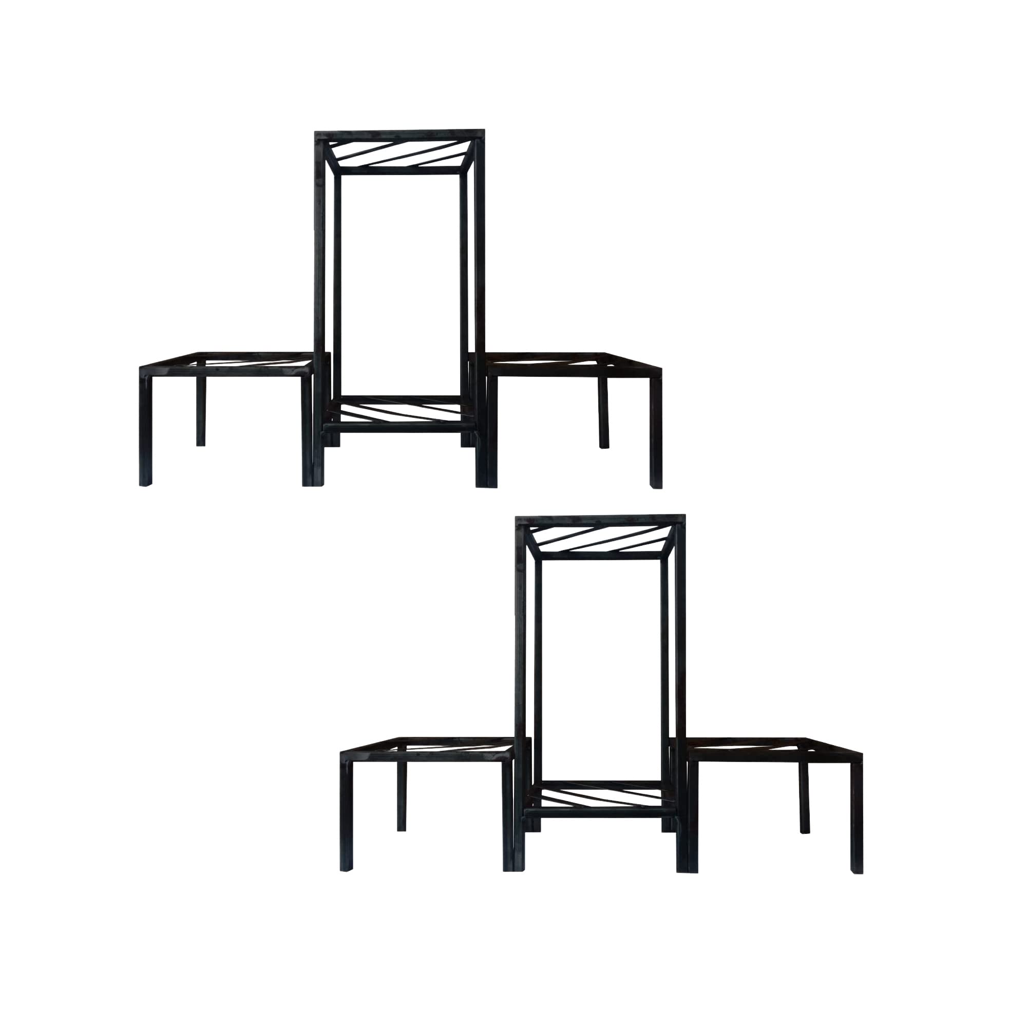 NAYRA Black Stylish Four Step Square Shape Rack Design Metal stands For Plant Pot Flower Pot Stand For Planter indoor and Outdoor (Four Step Stand-2) (B0BJF3915C) Amazon Price History, Amazon Price Tracker