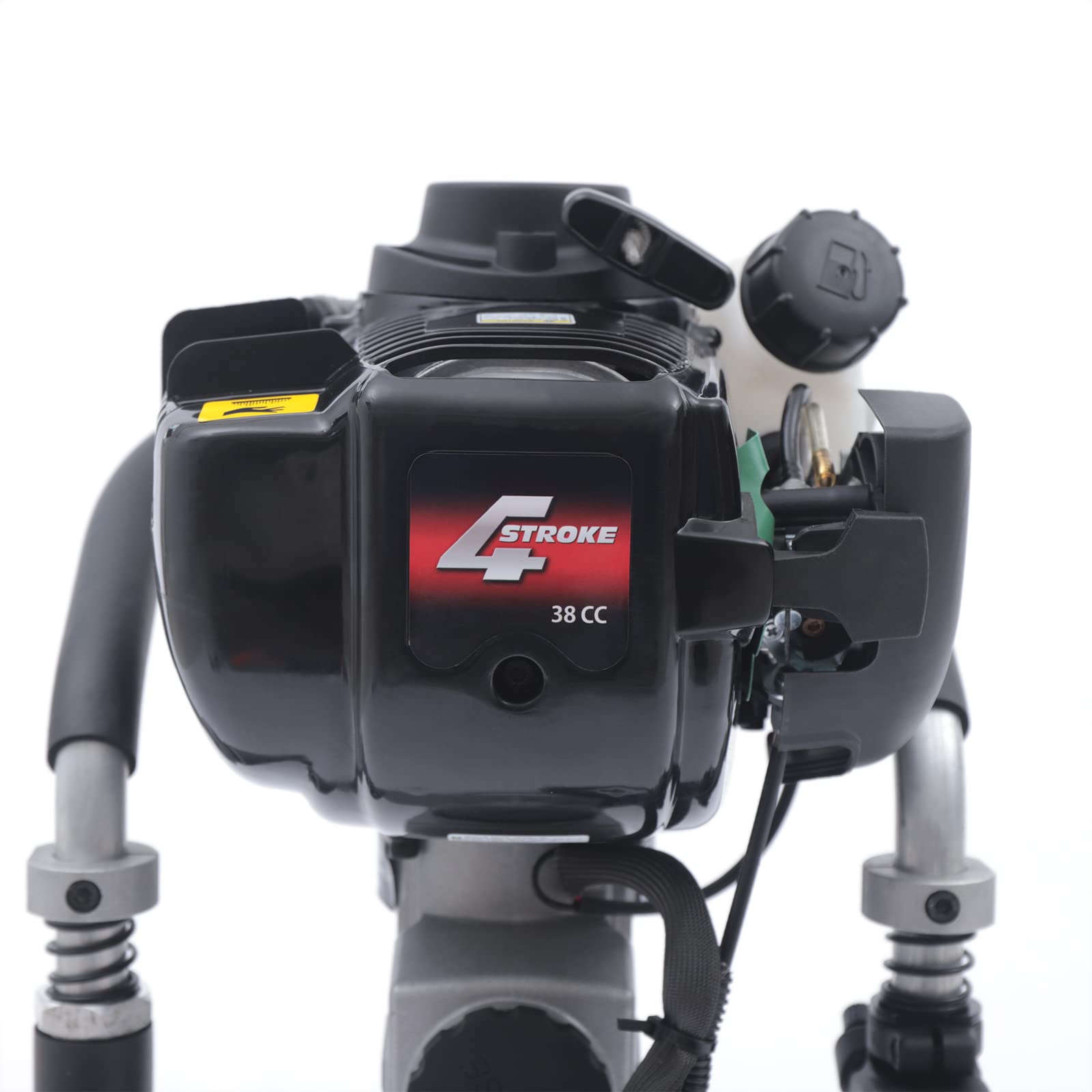 38CC Benzin Pfahlramme 1200W Pfostentreiber mit 45/55mm Hülsen 4 Takt Motor Benzin Rammgerät mit Handstart Fahlramme für Gartenbau, Pontons, Erdungswinkel 8500 U/Min