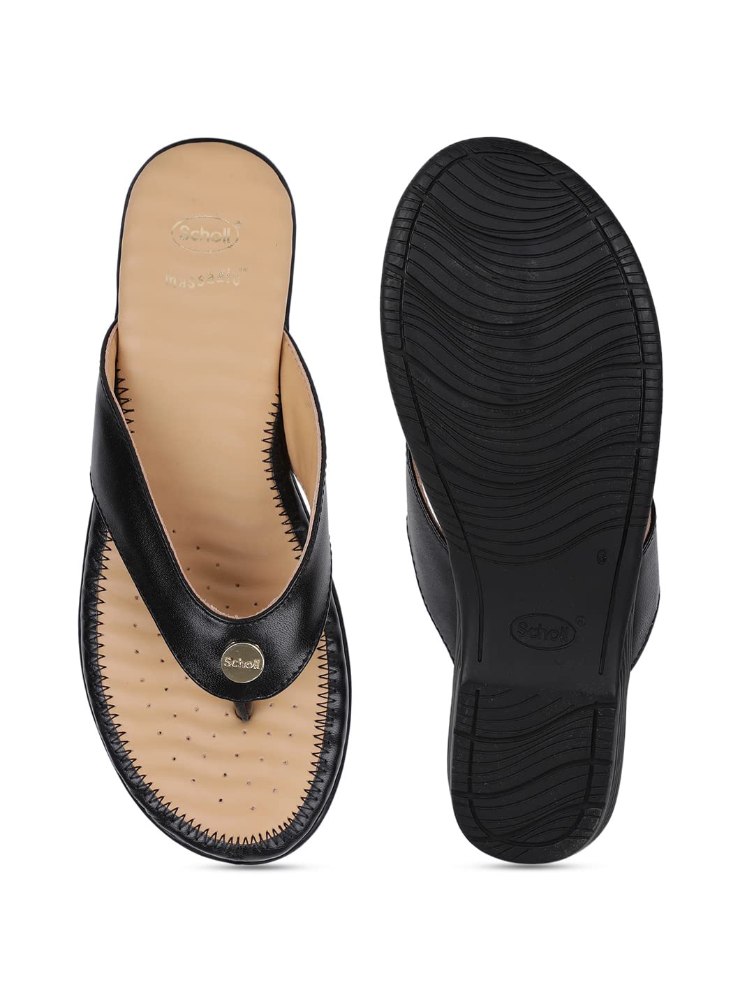 Scholl Women's FLAT TRIM THONG 4 61kGVAtVf5L. SL1440