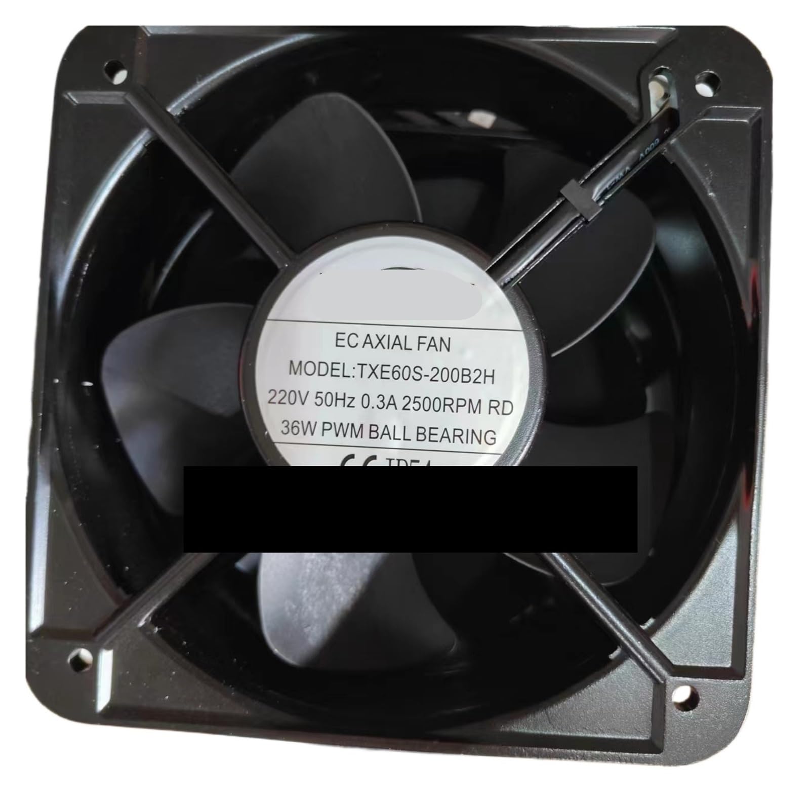 FCARUMIQP TXE60S-200B2H AC 220V 0.3A 200x200x60mm Server Cooling Fan