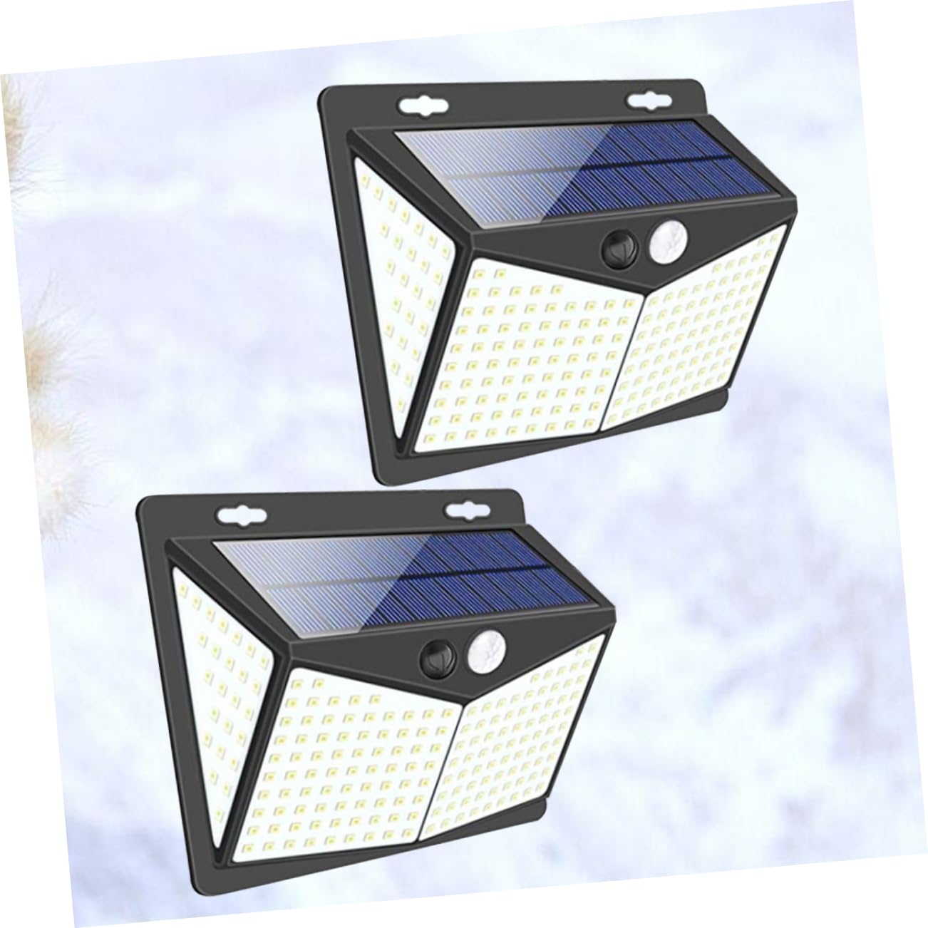 2szt Solarna lampa ścienna LED zewnętrzne światła zasilane energią słoneczną Solarna lampa ścienna na ogrodzenie Solarna lampa bezpieczeństwa Solarna lampa tarasowa Garażowa lampa słoneczna Sportowe ś