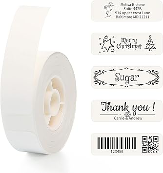130 Pcs NIIMBOT D11 Label Maker Tape Return Address File Folder Name Tag Waterproof Labels Sticker for Daycare Envelope Kids Baby Bottles Lunch Boxes ...