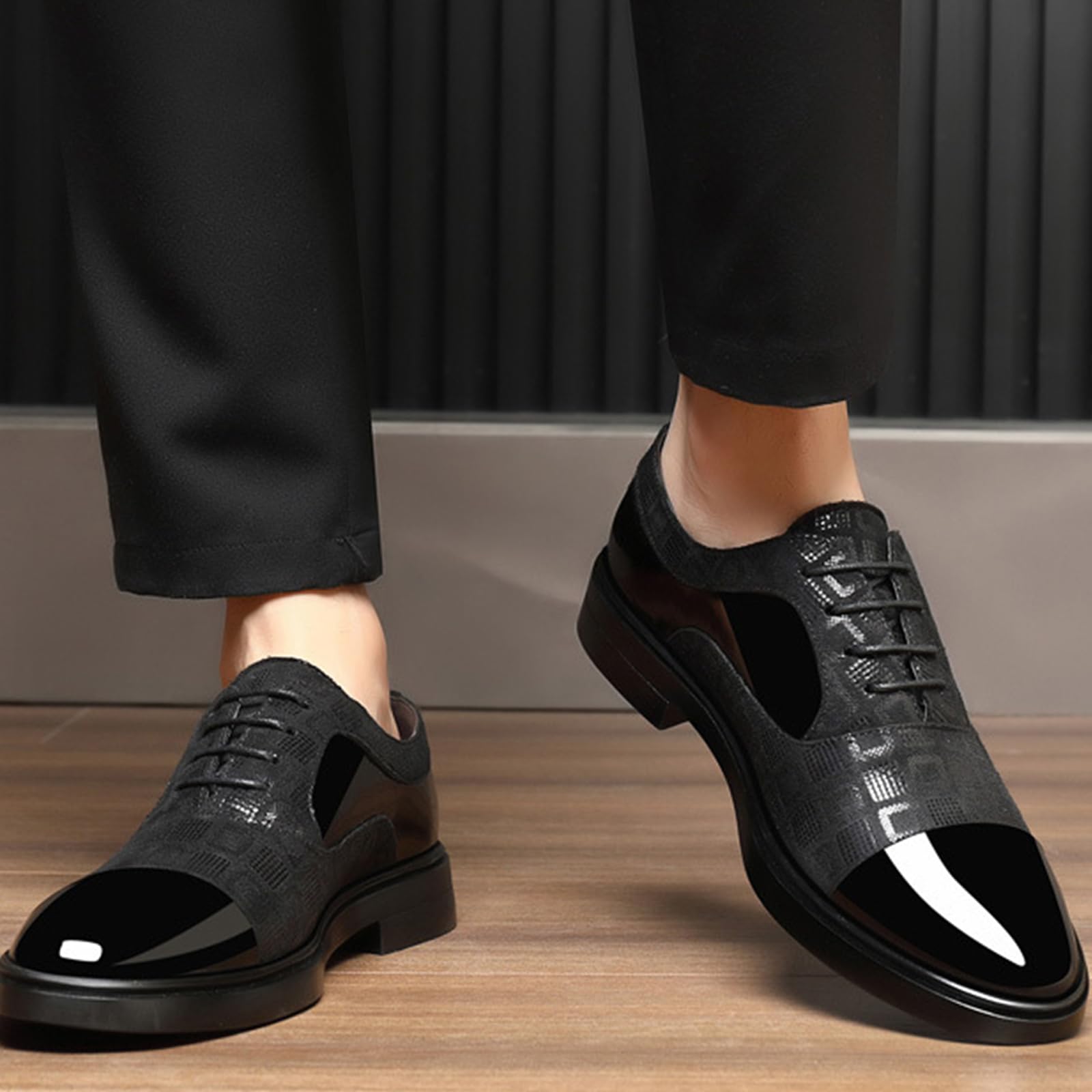 Scarpe Eleganti da Uomo Stringate | antiscivolo, Comode, Traspirante, in pelle PU, oxford, Festa, Formale, Party
