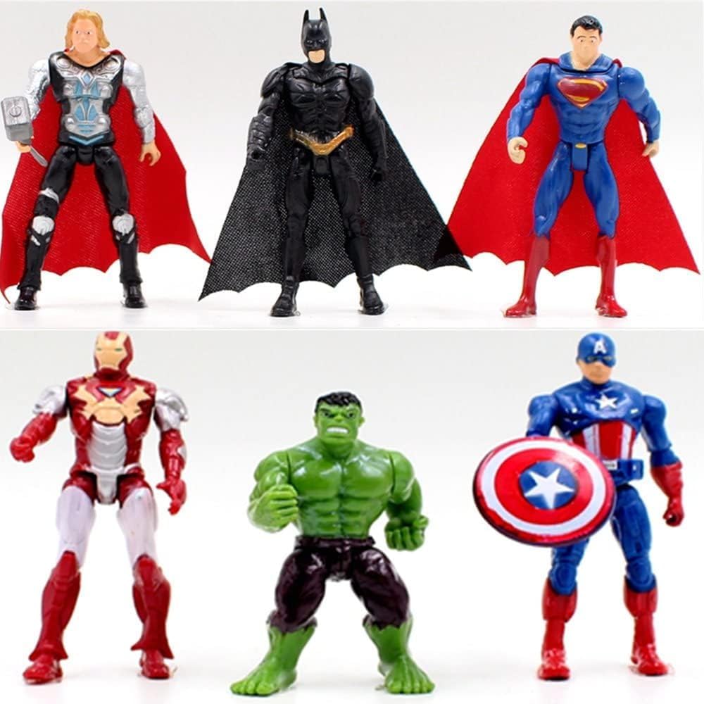 6pcs Superhero Avengers Action Figures Set - Toy Gift for Kids, Party Bag Fillers, Party Supplies, Action Figures Gift Children's Toys