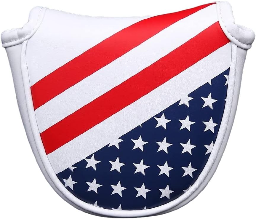 US Flag Golf Mallet Putter Cover Headcover Magnetic fits for Scotty Cameron X5, Callaway Odyssey Stroke Lab, 2 Ball, Odyssey Sabertooth Series Putters - PU Leather Golf Putter Cover Mallet - Image 4