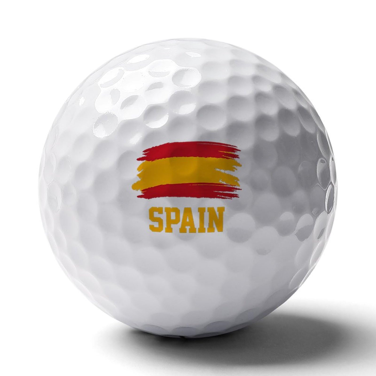 Spain Flag Novelty Golf Balls Soft Elasticity Feel Printed Golfs Training Ball Outdoor Sporting Goods