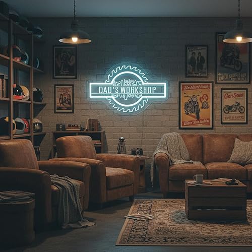 Miniatura 3 de Letrero de neón de garaje personalizado para hombres, letrero de luz LED de garaje, decoración de pared personalizada, luz de neón de garaje