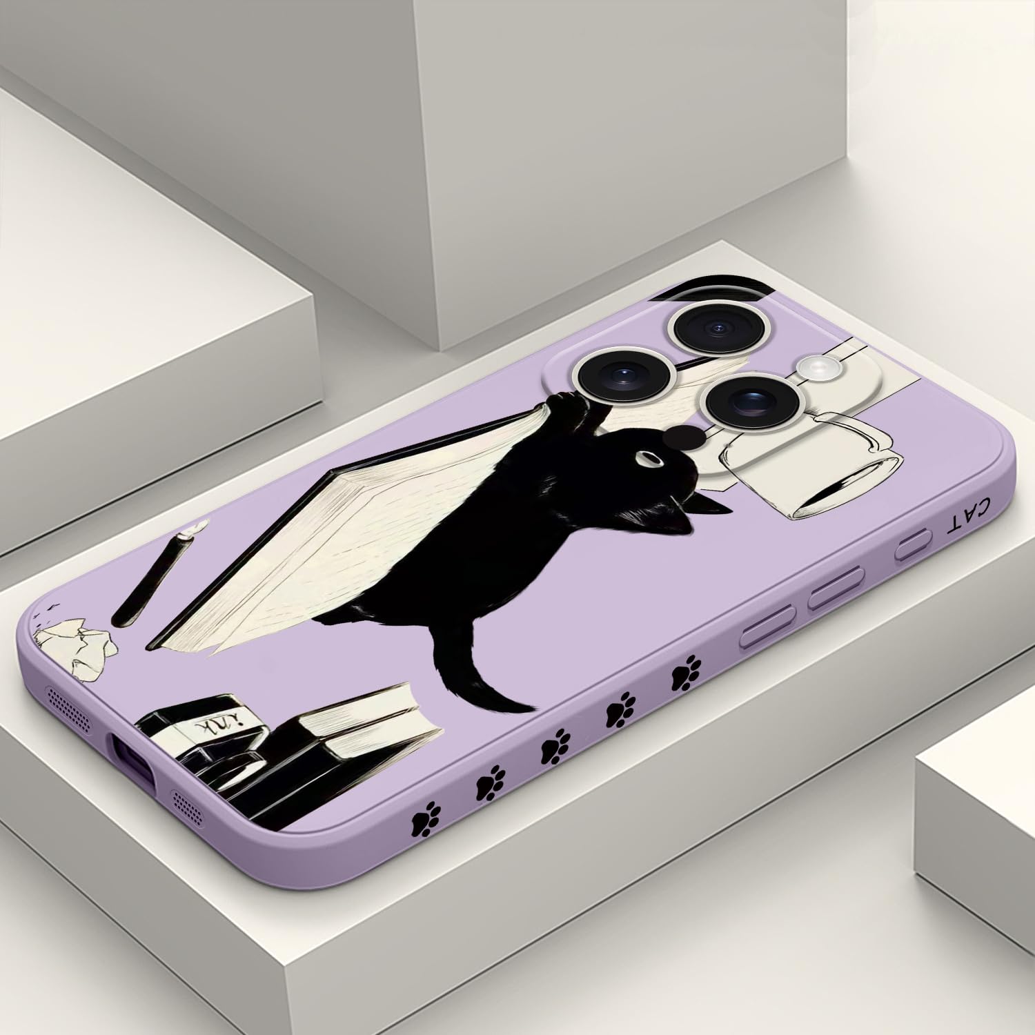 Coque iPhone 16 Pro protège contre les rayures silicone violet fin - 8