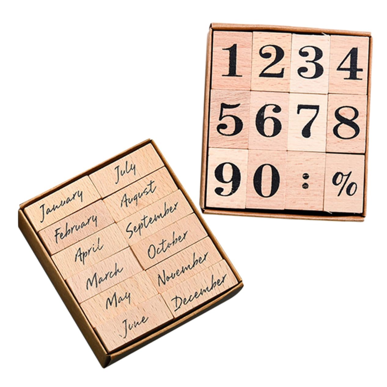 Uonlytech 3 Set Timbro In Legno Con Settimana E Mese Promemoria Di Giornaliero Manuale In Gomma Fai Da Te Sigillo In Legno Di Loto Decorativo Combinato Timbro In pezzi * 3