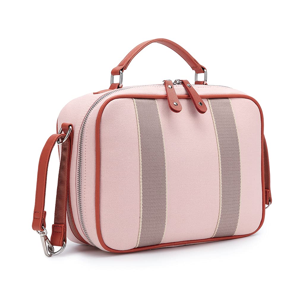 Baby Diaper Stroller Bag - Diaper Caddy Tote Baby Stroller Bag Nursery Storage Bin for Diapers, Wipes & Toys Mini Diaper Bag With Stroller Hooks (Pink)