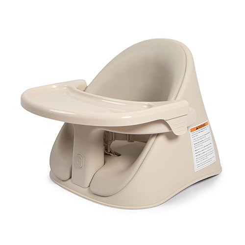 Boppy Suelo de postura adecuada y asiento elevador con inserto para bebés, silla ergonómica para bebé y asiento elevador portátil con bandeja,