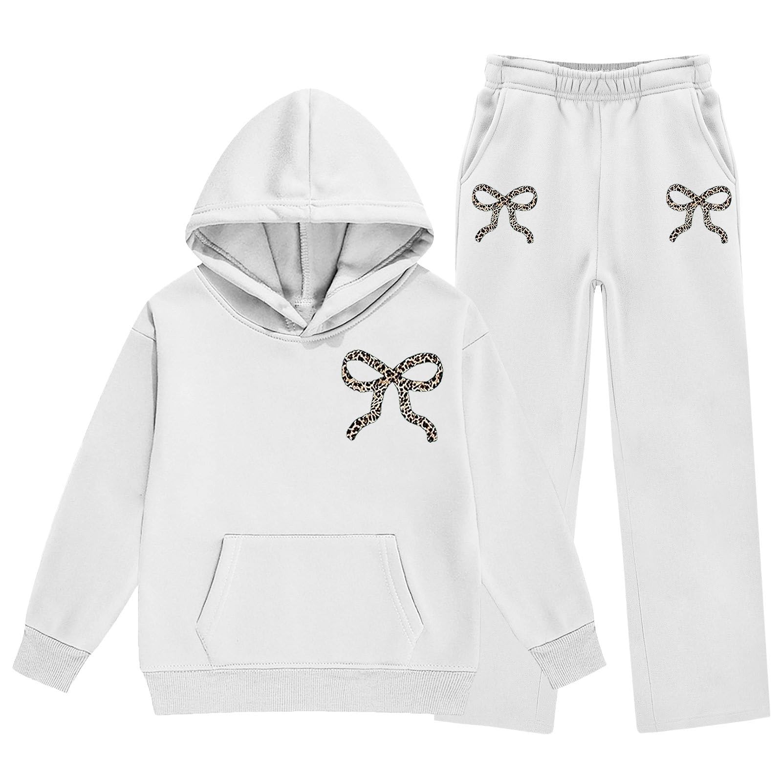 Conjunto de chándal con capucha y pantalones de pierna ancha para