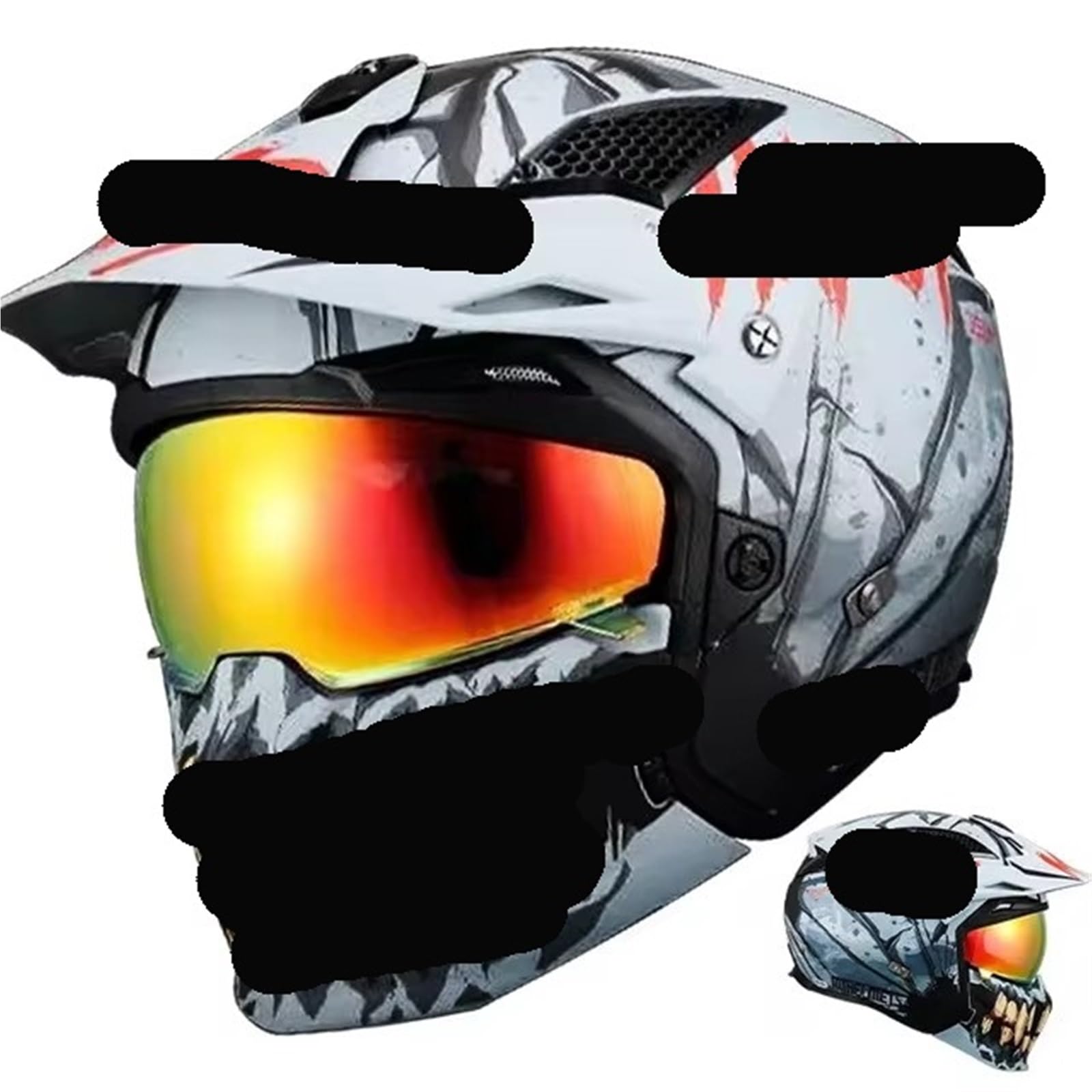 Visera Casco Moto Visera original for casco de motocicleta, color, parabrisas, accesorios(Silver)